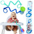 Brilli Baby Cup Catcher Patented Safety Tether Strap, Attach Sippy Cups and Bottles to Stroller, Made in USA, Aqua &