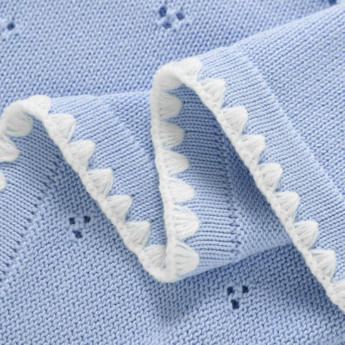 30 40 Inch Baby Blanket Knit Ultra Soft Swaddle Receiving Blankets for Boys & Girls Cotton Knitted Newborn Infant
