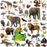 Animal Stickers Jungle Theme, 8 Sheets Wild Safari Decals for Kids Scrapbooking, 400 Pcs Party Favors
