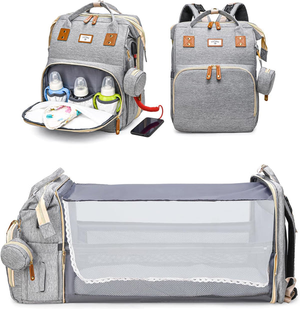 JSTPRO Diaper Bag Backpack, Large Waterproof Lightweight Diaper Bag with Changing Station,