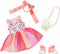 Glitter Girls 14-Inch Doll Clothes, Sequined Party Dress with Pink High-Tops & Star Purse