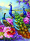 Bits and Pieces - 500 Piece Jigsaw Puzzle for Adults - Peacocks - 18" x 24" - Flower Lake Bird by Artist Oleg Gavrilov