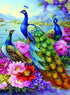 Bits and Pieces - 500 Piece Jigsaw Puzzle for Adults - Peacocks - 18" x 24" - Flower Lake Bird by Artist Oleg Gavrilov