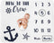 Sweet Jojo Designs Nautical Sailor Boy Girl Milestone Blanket Monthly Newborn First