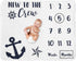 Sweet Jojo Designs Nautical Sailor Boy Girl Milestone Blanket Monthly Newborn First
