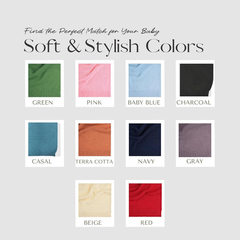 100% Personalized Baby Blanket Gift Box, GOTS Organic Certified, Customized Swaddle Blanket with Name, Receiving