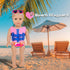 18 inch BeachSet Summer 18" ebuddy Doll Clothes and Accessories - Swimsuit and Pool & Beach Outfit with Life Vest