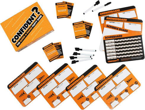 CONFIDENT? Board Game - Great Group Party Game for Family Game Night, Trivia with a Twist for Adults, Kids & Teens, Ages 8+, 2-30 Players, 30 Minute Playtime, Made by Confident Games