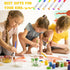 Joyooss Paint Brushes for Kids, 12 Pcs Large Round/Flat Washable No Shed Hog Bristle Toddler Paintbrushes for