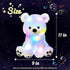 11'' Hopearl LED Musical Stuffed Polar Bear Lighting Up Singing Plush Toy Adjustable Volume Lullaby Animated Soothe