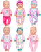 6 Sets Baby Doll Clothes, Fancy Outfit Dress Doll Accessories for 14-16 Inch Baby Dolls, Pjs for 43cm New Born Dolls
