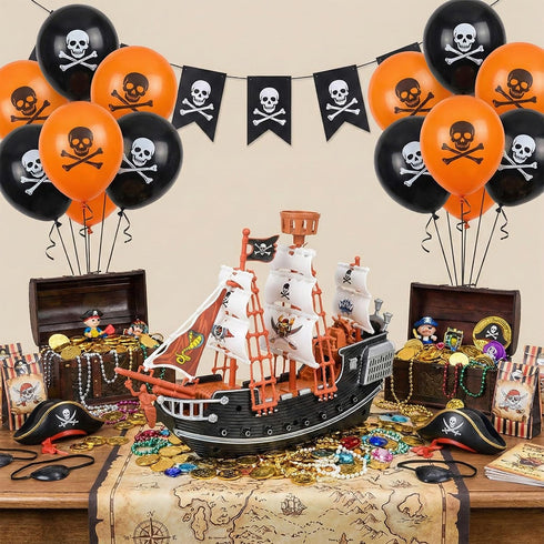 10 Inch Rhode Island Novelty Pirate Boat, One Per Order