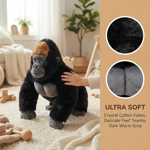 ZHONGXIN MADE 15in, Gorilla Plush Toy, Realistic Orangutan Stuffed Animals Unique Forest Plushie Toys Model Dolls