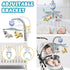 Baby Crib Mobile with Music and Lights for Boys Musical Mobile Animals for Crib Bassinet Girls Toys Hanging Portable