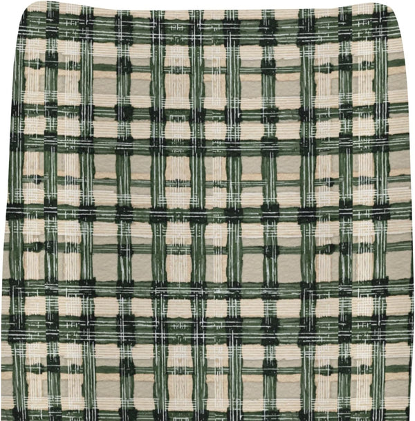 ZoUbqchY Watercolor Green Tartan Baby Changing Pad Covers for Boys Girls Vintage Green