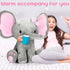 Jenaai Giant Stuffed Elephant Plush Toy, Huge Gray Elephant, Soft Big Doll for Home Decor, 24 Inch