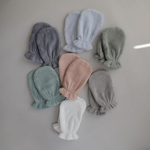 Pack 2 mushie Baby Bath Mitt | Organic Cotton | of (Pearl)