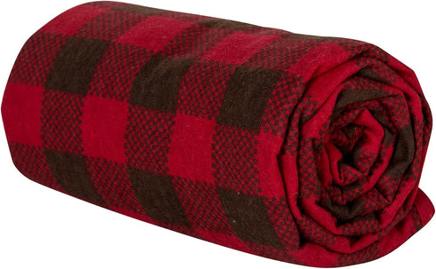 48 48 Trend Lab Brown and Red Buffalo Check Deluxe Flannel Swaddle Blanket - Buffalo Check Cotton, Red and Brown, in x