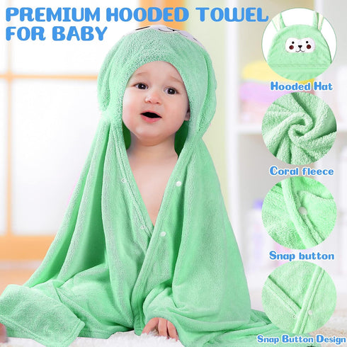 4 Pack 28 55 Inch 0-5 4 Kenning x Hooded Baby Towels Toddler Bath Towel Toddler Baby Towels with Hood, Hooded Kids Bath