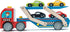 Le Toy Van Motors, Planes & Garages Race Car Transporter Set, Premium Wooden Toys for Kids Ages 3 and Up