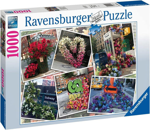 Ravensburger NYC Flower Flash 1000 Piece Jigsaw Puzzle for Adults - 16819, Unique Pieces with Softclick Technology