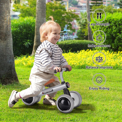 Baby Balance Bike for 1 Year Old - Toddler Bike with No Pedal & Silent Wheels, Ride-On Toy Gift for Boys Age 1-3