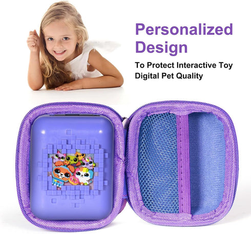 Hard Carrying Case for Bitzee Interactive Toy, Protective Storage Bag for Virtual Pets (Case Only)