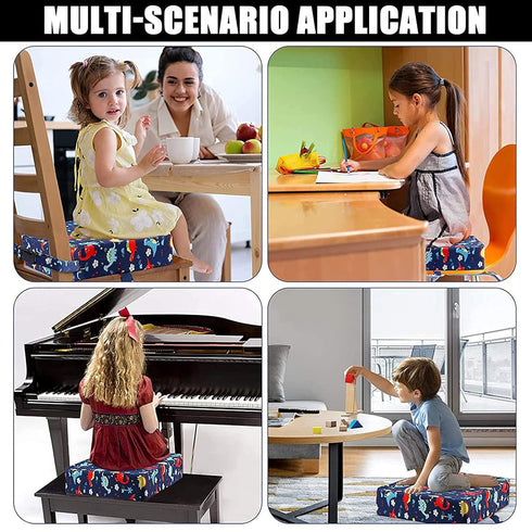 2 Taeku Booster Seat for Dining Table, Portable Kids Toddler Booster Chair Increasing Cushion Cartoon Seat Pad