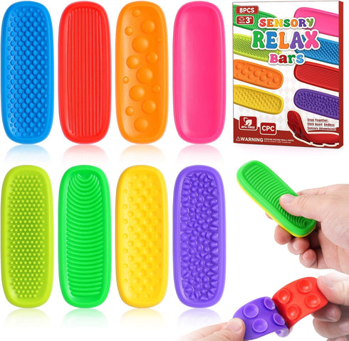 Sensory Fidget Toys for Kids Adults 8 Pack Sensory Strips for Autism,ADHD