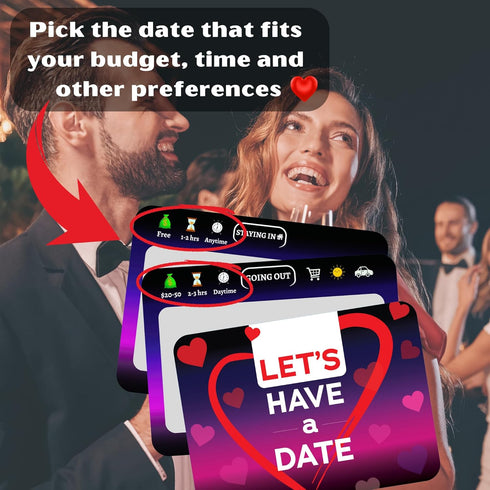 Let's Have A Date - Fun Romantic Date Night Ideas for Couples, 40 Scratch Off Cards