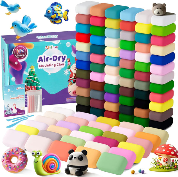 ARTPAR Air Drying Clay Kids 102 Colors, Modeling Magic Clay Kit with