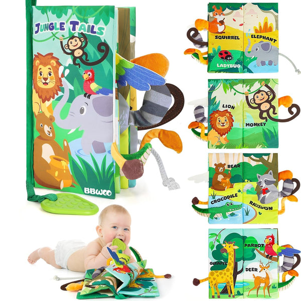 Baby Books 0-6 Months - Crinkle Cloth Book - Touch and Feel Baby Books - Infant Toys for Newborn Boys Girls