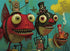 1000 26.6 19.2 Piece Puzzle for Adults, Quirky Piranha-Inspired Artwork with Unique-Shaped Pieces, Matte Texture