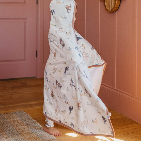 Cozy Montana Big Kid Hooded Towel by Copper Pearl - and Stylish