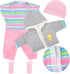HONLAELLA 5 14-16 inch 18 Inch Pieces Baby Doll Clothes & Accessories with Outfit, Hat, Coat, Socks, Hanger for Baby