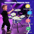 Drmukie Set 2-4 3 4 5 Upgraded Drum for Toddler Toy Ages Kids Jazz Drums Kit with Stool Musical Instrument Toys