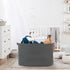 Extra Large Rope Basket, 23.6" x 17" x 12" Wicker Baby Laundry Basket, Kids Toy Storage, Dark Grey