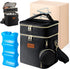 Breastmilk Cooler Bag with Ice Pack & Pacifier Case, Large Double Layer