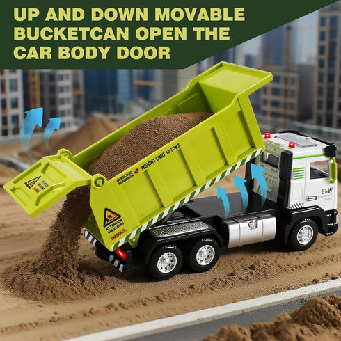 Voicinlili Boys-1:40 3 4 5 6 7 8 Dump Truck Toy for Simulation Model, Educational Construction Toys with Realistic