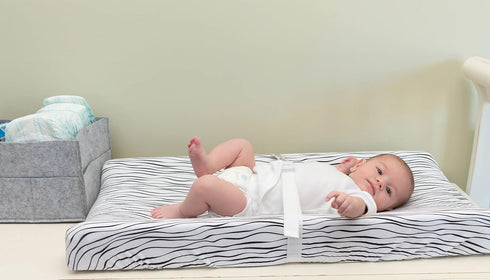 Changing Pad Cover Set by Ely's & Co | 2 Pack 100% Jersey Cotton Black and White Abstract Stripes and Dots
