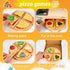 Counter Playset 3+ Wooden Pizza Toy, Wooden Pizza with Bake Oven, Montessori Pretend Play Toys, Play Food