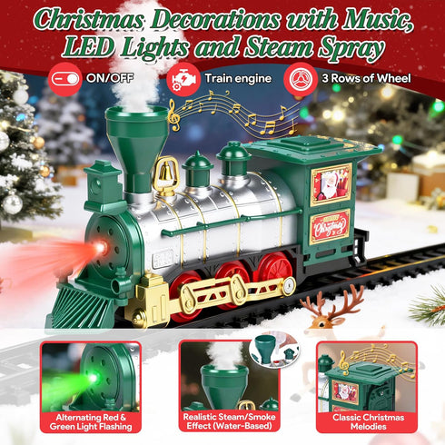 SHXYKZ Set, Set, 2 Hanging Christmas Train Under The Christmas Tree Train Toy Train for Christmas Tree with Real