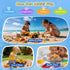 37 3-in-1 2 2 3-10 UBeesize PCS Beach Toys , Construction & Treasure Hunt Sand Toys with Collapsible Buckets, Trucks