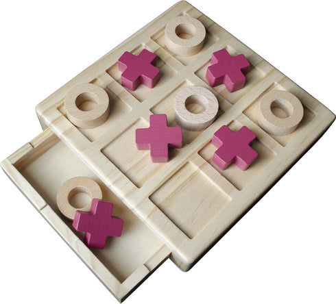 TIC TAC Toe Wooden Board - Classic Family Strategy Game, Outdoor Game