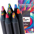nutty toys Jumbo Rainbow Pencils - 8 Pre-sharpened Multicolored Pencils, Top Boy
