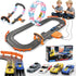 9.86ft 2-in-1 Slot Car Track Sets Toy - with 4 Cars,Battery or