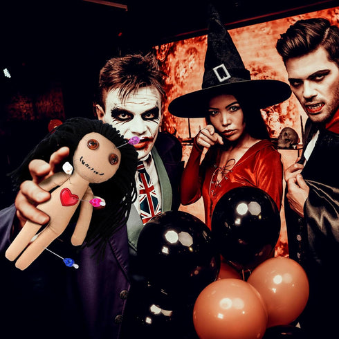 12 Set 2 10 7.87 Inch Jenaai Pcs Voodoo Doll Include Pcs Creepy Dolls with Pcs Skull Pins Soft Halloween Scary Creepy