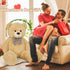 MorisMos Giant Teddy Bear Stuffed Animal 4FT, Large Brown Plush for Kids, Girlfriend Gift