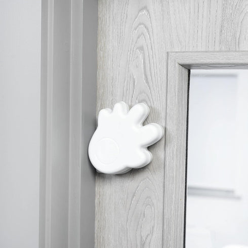 Cardea Solutions 2 Pack Happy Hands Anti Slam Child Door Safety Finger Trap Stoppers - (White)