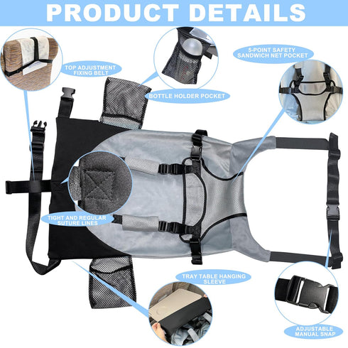 Baby Airplane Bed, Baby Travel Essentials for Flying, Toddler Airplane Seat Extender Must Haves, Plane Portable High